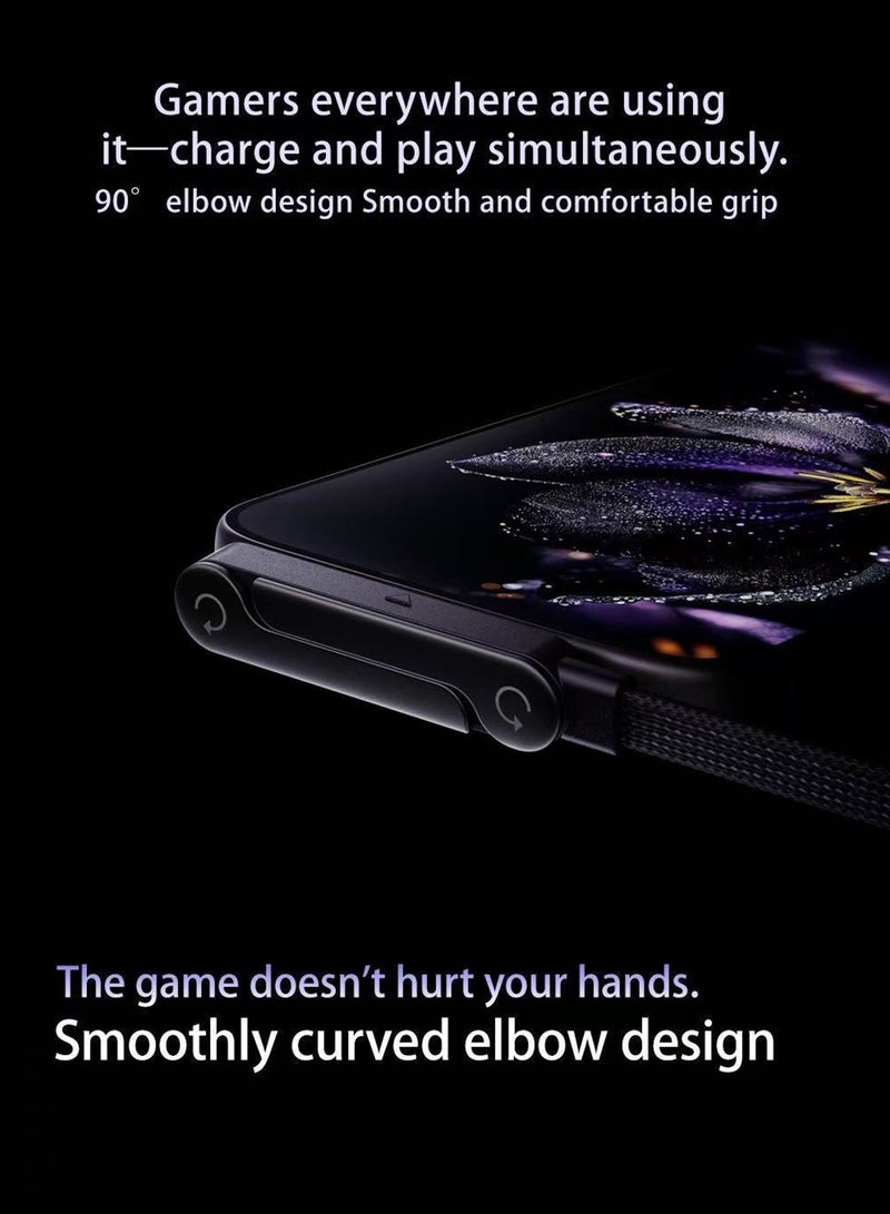 أورافلي كابل شحن بحامل غير مرئي مع قاعدة، من النوع C إلى النوع C، كابل شحن سريع PD بقوة 240 واط مع قاعدة معدنية قابلة للتعديل بزاوية 360 درجة، كابل بيانات مضفر متين، كابل شحن بحامل غير مرئي 2 في 1 مع قاعدة للمكتب والألعاب والأفلام والمكتب (1.5 متر) - Image 3